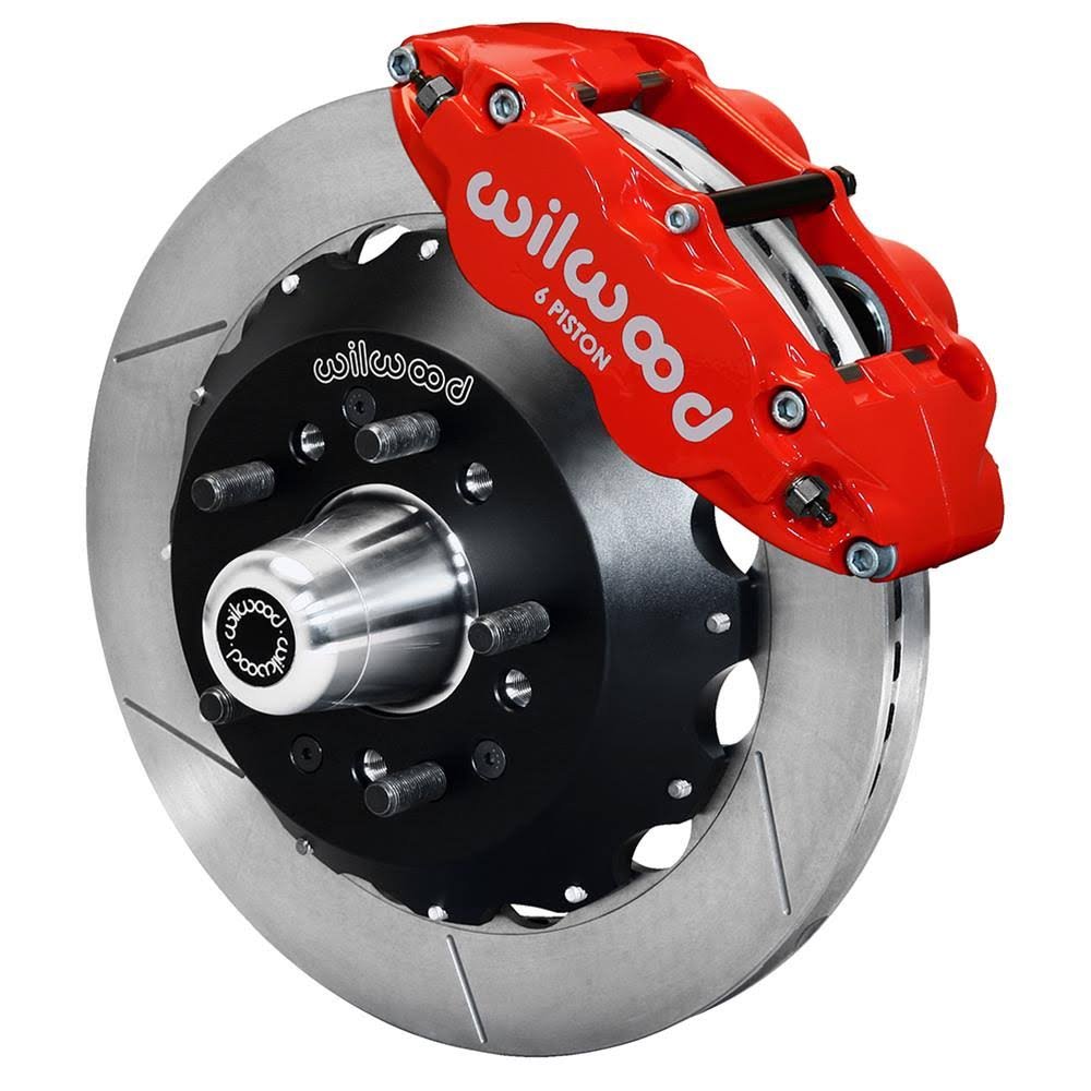 Wilwood Forged Narrow Superlite 6R Big Front Kit 140-16908-R – 14″ GT Slotted Rotors, Six-Piston Calipers