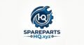 Logo for Spare Parts HQ featuring a blue gear and wrench icon with text reading SPAREPARTS HQ.xyz