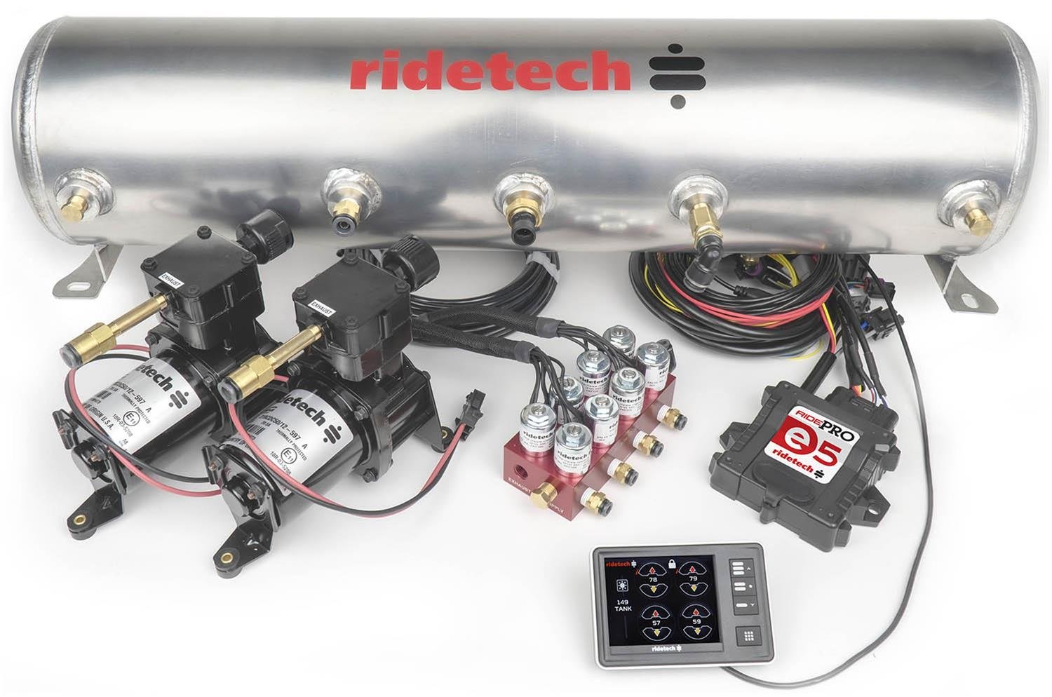 RideTech RidePro E5 Air Ride Suspension Control Dual Compressor Systems 30534100