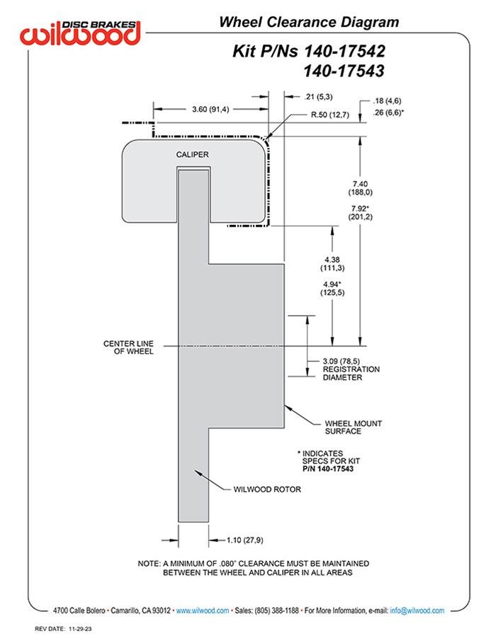 Wilwood Superlite 4R Rear Drum-to-Disc Brake Kits 140-17543-D - Image 3