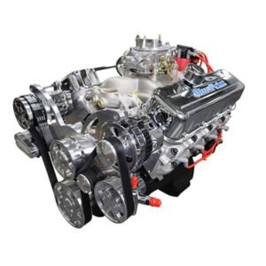 BluePrint Engines GM 496 C.I.D. 600 HP Stroker Dressed Carbureted Long Block Crate Engines BP4967CTCK